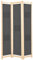 vidaXL Holz Raumteiler 3-TLG. Paravent Trennwand Umkleide Sichtschutz Spanische Wand Raumtrenner Stellwand Grau 120x170x4 cm Stoff Klappbar Platzsparend