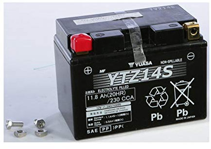 Compatible with BMW R1200 GS/ADVENTURE/BMW C600 SPORT / C650 GT/KTM SUPER DUKE 990 SM SMR / RC8 / ADVENTURE-BATTERY YUASA YTZ14S