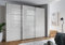 WIEMANN Rialto Kleiderschrank, Schwebetürenschrank, Schlafzimmerschrank, mit Schiebetüren, Breite 300 cm, in weiß, Glas weiß, Holz, B/H/T 300x217x67 cm