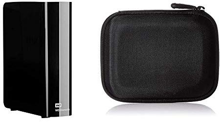 WD Elements Desktop, Hard Disk Esterno, USB 3.0, 12 TB & Amazon Basics Custodia rigida per Western Digital My Passport Essential