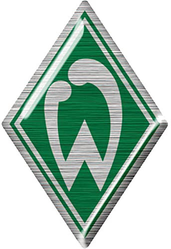 SV Werder Bremen Autoaufkleber - Raute 3D - Sticker Aufkleber - Plus Lesezeichen Wir lieben Fußball