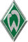 SV Werder Bremen Autoaufkleber - Raute 3D - Sticker Aufkleber - Plus Lesezeichen Wir lieben Fußball