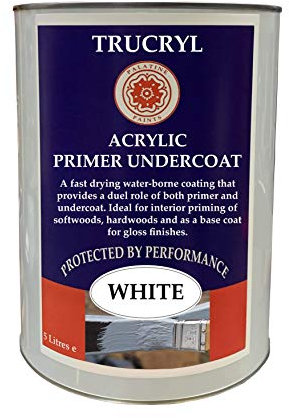Palatine Paints Water Based Acrylic Wood Primer/Undercoat White/Grey 1lt | 2.5lt | 5lt (2.5 Lt, Grey)