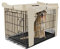 Seamander Hundekäfig-Abdeckung, langlebig, Polyester, universelle Passform für 45,7–121,9 cm Draht-Hundekäfige (91,4 cm, Beige)