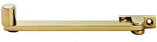 Roller Arm Window Stay - 138mm Arm Length - Polished Brass Window Fitting | Victorian Design Casement Window Fitting - Window Casement Stay Fastener Arm - Casement Window Fixture