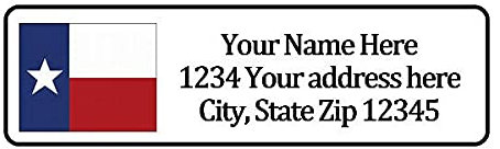 15 cm Hochwertige Autoaufkleber Sticker Decal UV&Waschanlagenfest Siegel Brief Texas Flag Fahne Wunschtext Adresse O166 Party Festtag Feiertag Hochzeit Geburtstag