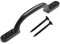 Antique Black Door Bows Pull Handles 6 Inch Sliding Barn Door Handle Retro Bow Shaped Garden Gate Garage Shed Cabinets Door Grab Handles with Screws Pack of 1