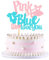 Blumomon 1Pc Pink or Blue We Love You Cake Topper Dress Onesie Jumpsuit Babyshower Cake Decoration for Kids Birthday Gender Reveal Party Decoration Supplies