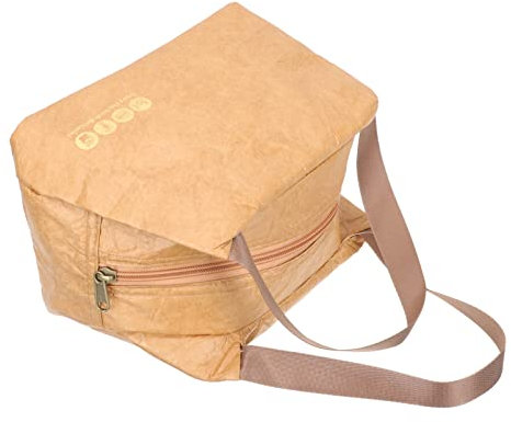 Cabilock Kasten Picknicktasche Mittagessen Picknick-Lunch-Tasche Lunchpakete Für Männer para Hombres Thermischer Lebensmittelträger Handtasche Kühltasche Kraftpapier Falten Büro