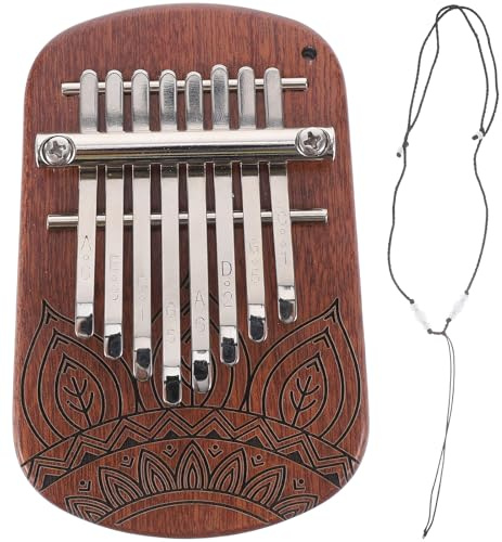 Vaguelly Fingerklavier,Tragbare Kalimba,Mini Kalimba Daumen Klavier,Mini-Kalimba mit 8 Tasten Schlüssel Kalimba,Mini Tragbar Pocket Thumb Piano für Kindergeschenk, Musikanfänger