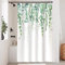 Uiiooazy Rideau Douche Anti Moisissure, Rideau Douche 120x200cm Feuilles Vert Eucalyptus Botanique Motif Rideaux de Baignoire Tissu Lavable Imperméable Polyester Rideaux Salle de Bain avec 8 Crochets