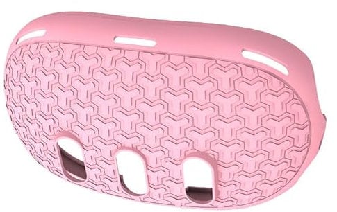 BeisDirect VR Headset Protective Cover for Meta Quest 3 Silicone Protective Case Scratch-proof Dust-proof VR Headset Skin For Meta Quest 3 Protection VR Game Accessories (Pink)