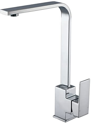 Peppermint Rubinetto da cucina quadrato moderno rubinetti miscelatore da cucina monoblocco cromati rubinetti per lavello da cucina in acciaio inox rubinetto miscelatore monocomando