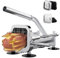 Eascandy Coupe-frites professionnel, Trancheuse à pommes de terre en acier inoxydable 12,7 mm et 6,35 mm, Coupe-pommes de terre robuste pour patates douces, carottes, ignames et concombres.