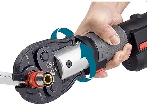 Strumento per piegare le mani idraulico Mini strumenti di crimpatura for tubi a batteria for pressa for tubi del idraulico for raccordi in rame e tubi Pex multistrato(Size:VUS dies)