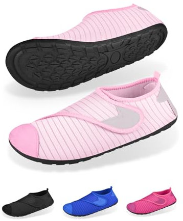 SUTIYO Badeschuhe Damen Herren Wasserschuhe Strandschuhe Schwimmschuhe rutschfest Aquaschuhe Barfußschuhe Surfschuhe (Rosa, Erwachsene, Damen, 40, Numerisch (von/bis), EU Schuhgrößensystem, 41, M)