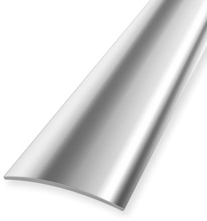 Übergangsleiste 3 x 30 x 1000 mm Übergangsschiene Übergangsprofil Edelstahl Glatt Selbstklebend Edelstahloptik Poliert Wölbschiene