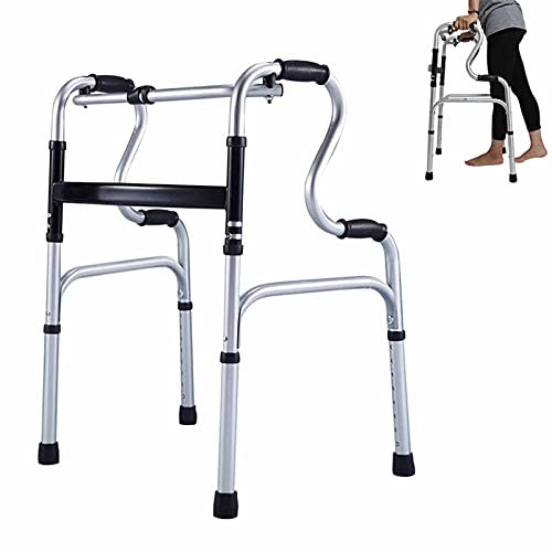 Klappbarer Gehwagen für Erwachsene, 1,80 m hoch, robustes, leichtes Aluminium und Rollkrücke für Senioren und große Menschen, Tragkraft 180 kg (Größe: Gehwagen) (Gehwagen) Dekoration (Gehwagen)
