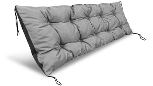KingGarden Gartenkissen Sitzkissen für Palettenbank oder -Schaukel 100x50cm Wasserdichtes PVC-Codura 100% Polyester 240g/m2 Grau (Grau)