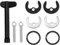 9 PCS Monobloc Tap Fixing Kit Single Hole Hot and Cold Water Faucet Mono Tap Bolt Fixing Fitting Set Basin & Sink Mixer Clamp Bracket Replacement Mounting for Bathroom Basin or Kitchen Sink