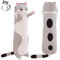 Sausudols Peluche Cuscino Lungo Gatto 50CM Peluche Gatto Cuscino di Peluche Morbido Gatto Plushie Giocattolo Regalo per Compleanno Natale e San Valentino Grigio