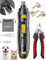 CADOLS Dog Nail Grinder Ultra Quiet Dog Nail Trimmers with 2 Lights 3-Speed 3 Grinding Wheels 3 Grinding Ports Portable Rechargeable Dog Nail Clippers for Large Small Dogs Cats-Black&Blue