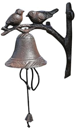 FLCPJGV Eisen Dinner Glocke, Bauernhaus Dekoration, Vogel Türklingel für Die, Haus Und Hof