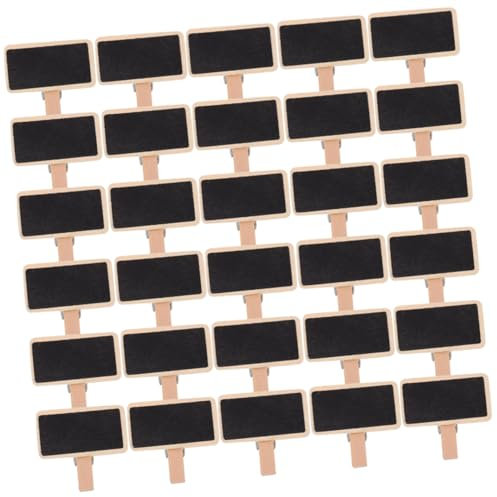 HAPINARY Kleiner Kreidetafeln Mit Holzclips 50 Stück Kleine Tafelschilder Tragbar Robustes Holz Für Notizen Dekoration Und Veranstaltungen