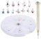 DEARMAMY Nail Drill Bit Jewelry Pendant Set 24pcs Dangle Charms Hand Drill for Nail Art