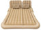 Ealtqund Luftmatratze 2 Personen, Aufblasbares Luftbett Campingmatratze Set mit 2 Kissen & Luftpumpe Komfortables Gästebett für Camping, Reisen & Zuhause, 174x126cm, Beige