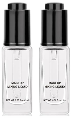 Professional Makeup Mixing Liquid, Waterproof Clear Mix, Cosmetic Thinner, Foundation Blender, Eyeshadow & Mascara Sealer, Multi-Functional Enhancer (2)