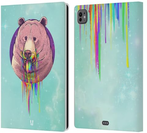 Head Case Designs Orso Vomito Arcobaleno Custodia Portafoglio in Pelle Compatibile con Apple iPad PRO 11 M4/M5 2024/2025