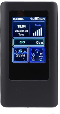 Denash 5G Tragbares WLAN mit Anzeigebildschirm, Dual -Band -Wireless Travel Router mit SIM -Kartensteckplatz, 4200mah Power Bank für Globale 5G/4G -Netzwerke