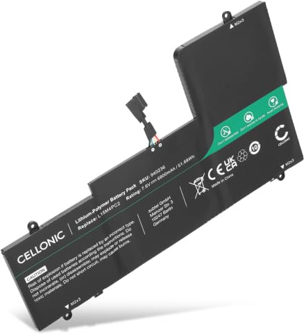 CELLONIC Akku kompatibel mit Lenovo Yoga 710-14IKB, 710-14ISK, L15M4PC2 | 6800mAh, 7.6V, Lithium-Polymer für Lenovo Yoga 710-15IKB, 710-15ISK, L15L4PC2, 5B10K90778, 5B10K90802