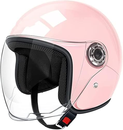 Jethelm mit Visier Roller Helm Mopedhelm Für Herren & Damen | Helm Motorradhelm | Passend für Scooter Moped Mofa | Viele Farben Erhältlich
