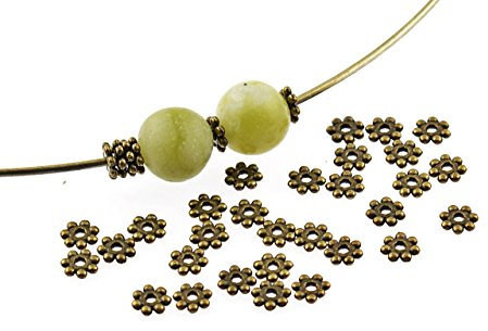 50 Zwischenperlen kleine Kugeln in antik Bronze