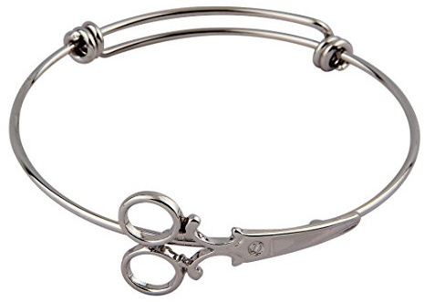Zuo Bao Steampunk Schere Armreif Armband für Friseur, 1.38 inch, Messing