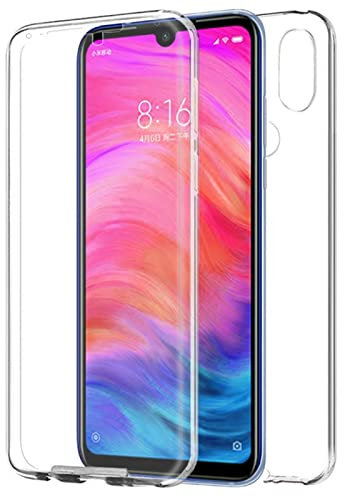 TBOC Cover per Xiaomi Redmi Note 7 [6.3] - Custodia [Trasparente] Completa Copertura Integrale [Silicone TPU] Protezione Totale [360 Gradi] Full Body Anteriore Posteriore Sottile