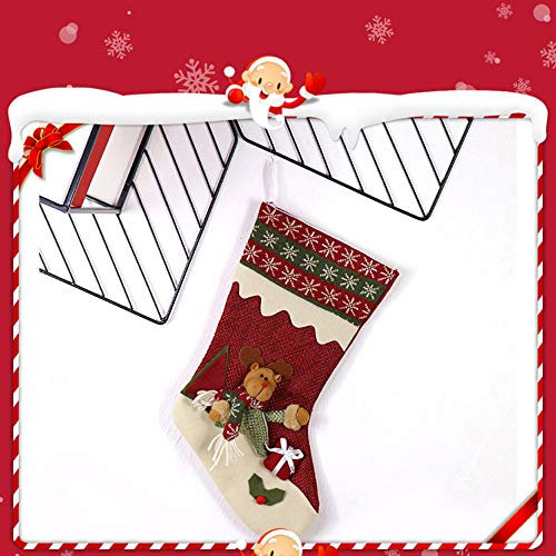 carol -1 Weihnachtsstrumpf, Nikolausstiefel zum Befüllen & Aufhängen, Nikolausstrumpf Weihnachtssocken Hängende Strümpfe für Weihnachtsdeko, Nikolaussocken-Echter Klassiker