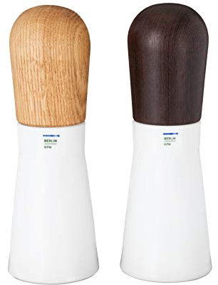 KPM Berlin LAB Gewürzmühlen-Set 2 tlg., Salzmühle, Pfeffermühle, Mühlen-Set, handmade, weiß