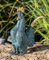 IDYL Bronze-Skulptur Hahn | 27x9x23 cm | Tierfigur aus Bronze handgefertigt | Gartenskulptur oder Teich-Dekoration | Hochwertiges Kunsthandwerk | Wetterfest