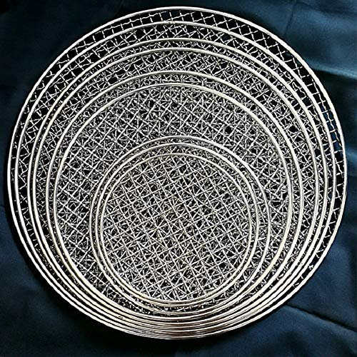 Clenp Grilles De Barbecue - Gril De Barbecue Rond en Acier Inoxydable Rôti De Filet De Grillage pour Barbecue Noir 20cm