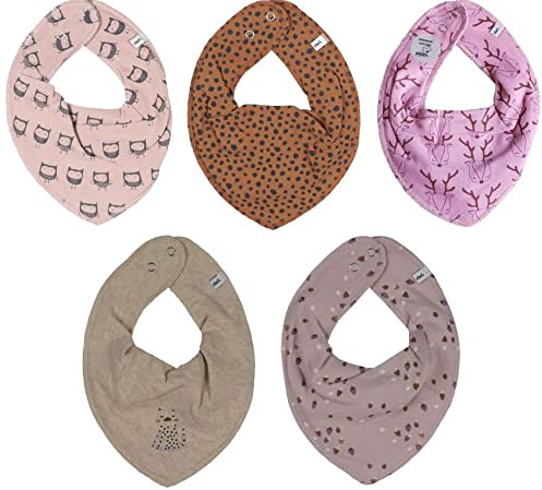 Pippi Baby Halstuch 5er Pack Dreieckstücher (*Leo Rosa + Hirsche)