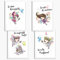 Sunnywall® 4er Set Poster Kinderzimmer - A4 Bilder Babyzimmer Kinderposter | OHNE Bilderrahmen | - Deko Mädchen Junge | (Fee Schmetterling, A4 (21 cm x 29,7 cm))