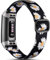 Dirrelo Elastisches Armband Kompatibel mit Fitbit Charge 3 Armband/Fitbit Charge 4 Armband, Atmungsaktiv Verstellbar Gewebte Stoff Ersatzarmband, Nylon Sportarmband für Damen Herren, Gänseblümchen