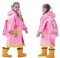 Baogaier Regenmantel Mädchen Regencape mit Kapuze Regen Slicker Regenjacke Regenponcho Regenanzug Matschanzug Leicht Wasserdicht Poncho Wandern Kinder 3-4 Jahre Einhorn Rosa