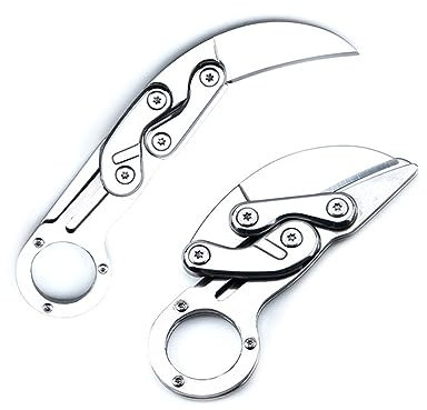 Coltello Portachiavi Piccolo, Piegatura Meccanica Coltello Tascabile In Acciaio Inossidabile, Coltello Da Caccia, Coltello Pieghevole Per Escursionismo Da Campeggio Di Sopravvivenza (d'argento)