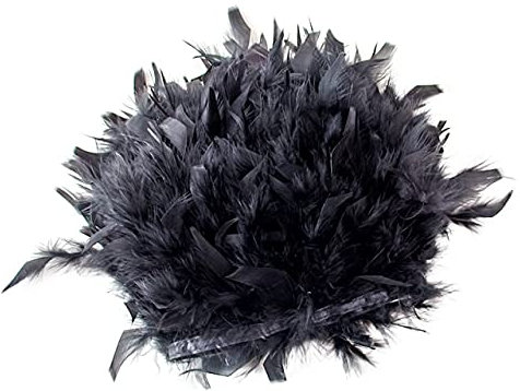 POIUL 1 Meter Flauschige Marabou Türkei Federn Trim Weiß Hochzeit Kleid Dekoration 15-20 cm Juju Hut Dekor Federn Großhandel