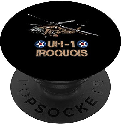 Militärhubschrauber UH-1 Iroquois Huey PopSockets mit austauschbarem PopGrip