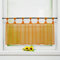 Delien Uni Scheibengardine Voile Bistrogardinen mit Schlaufen Küche Kurzstore Einfarbige Transparente Kurzgardine Cafe Stores Gardine Kurzer Vorhang BxH 120x60cm,Orange
